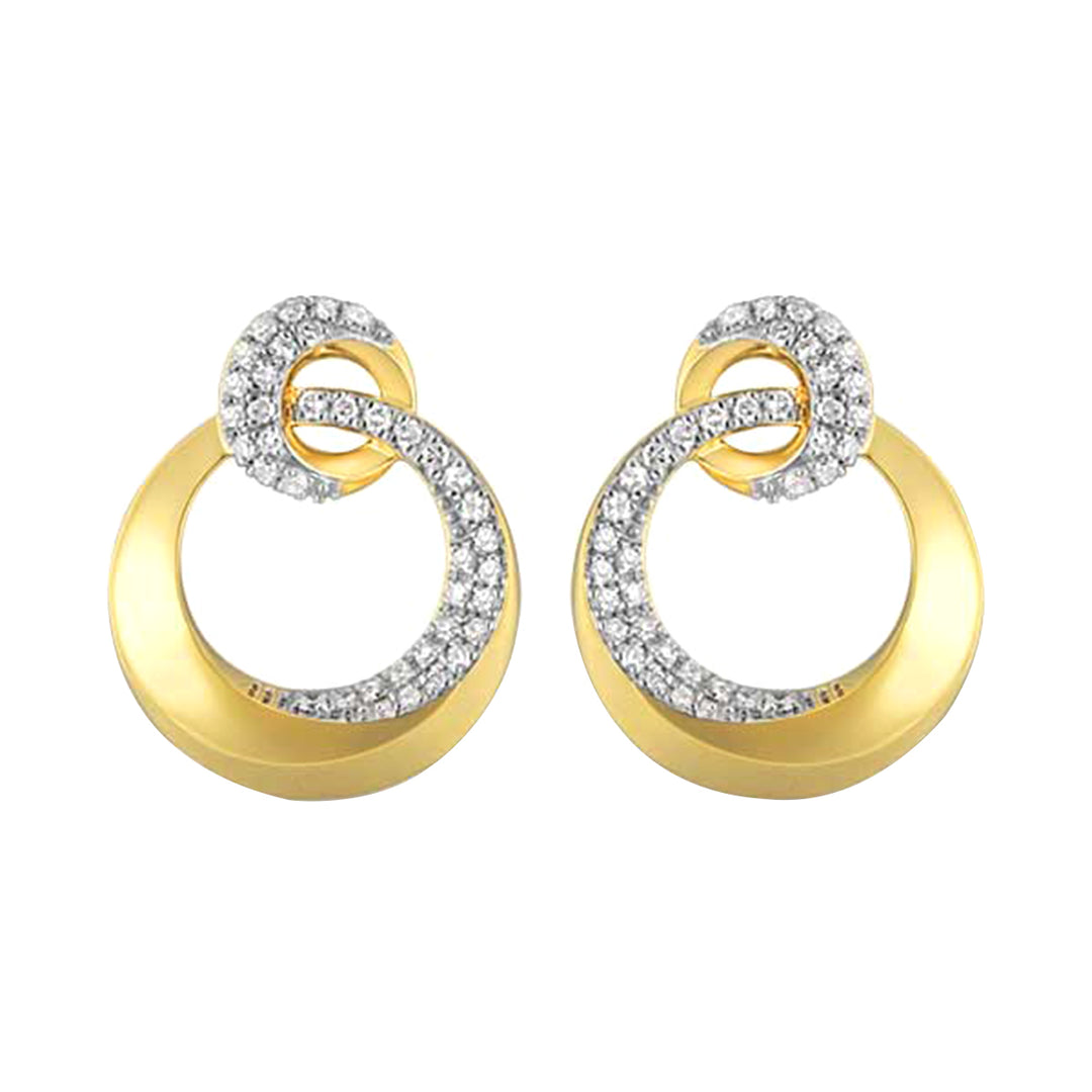 14Kt Yellow Gold Diamond 1/2Ctw Earring