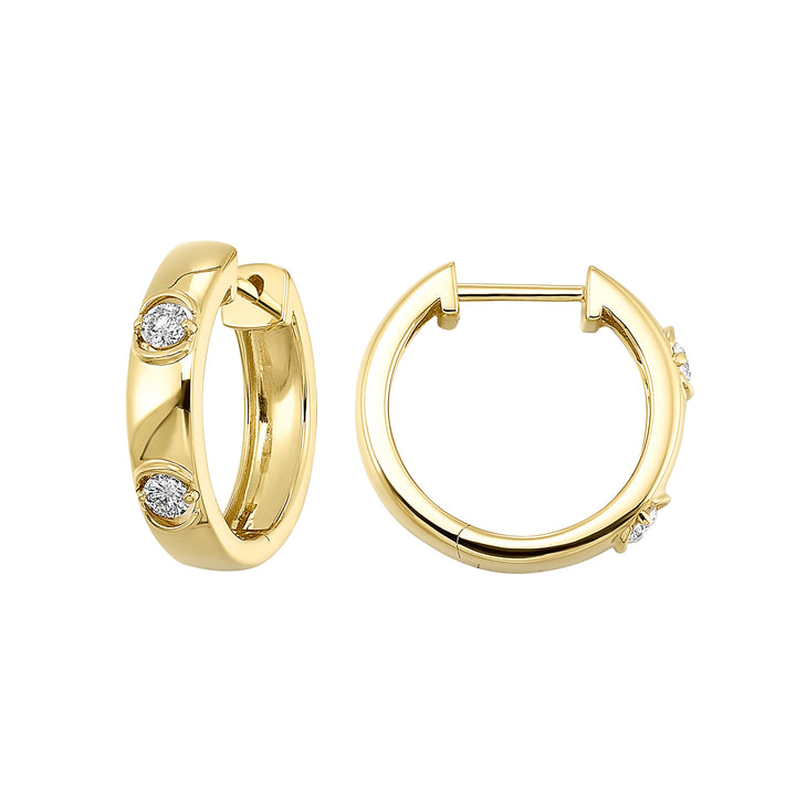 14Kt Yellow Gold Diamond 1/4Ctw Earring