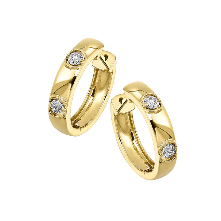 14Kt Yellow Gold Diamond 1/4Ctw Earring