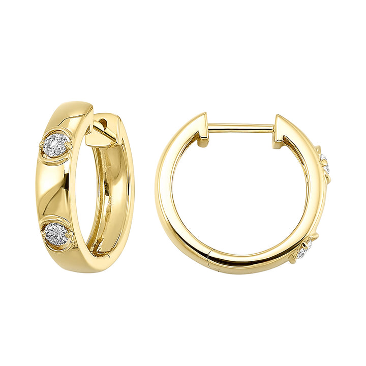 14Kt Yellow Gold Diamond 1/4Ctw Earring