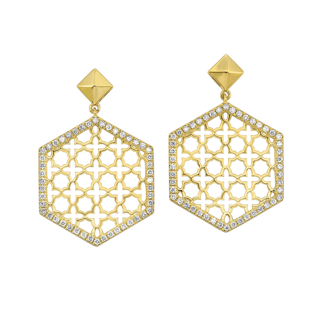14Kt Yellow Gold Diamond 5/8Ctw Earring