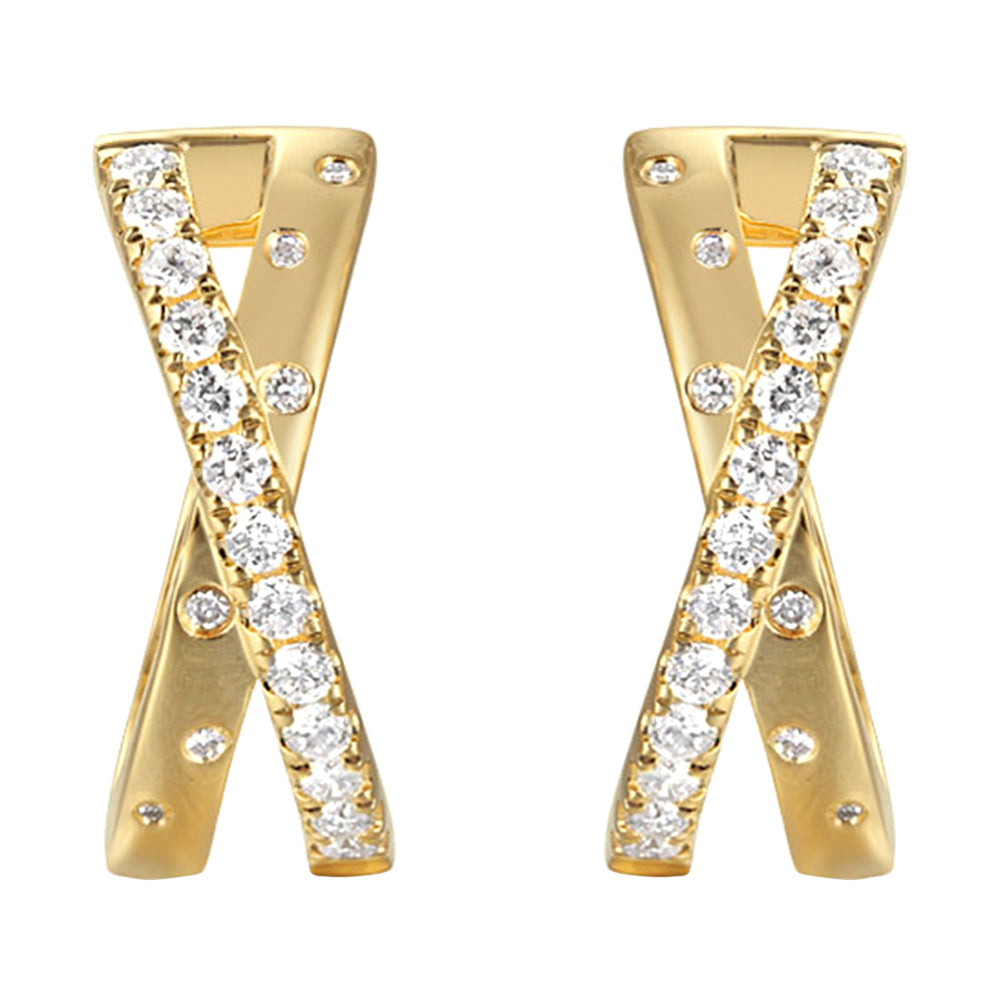 14Kt Yellow Gold Diamond 1/2Ctw Earring