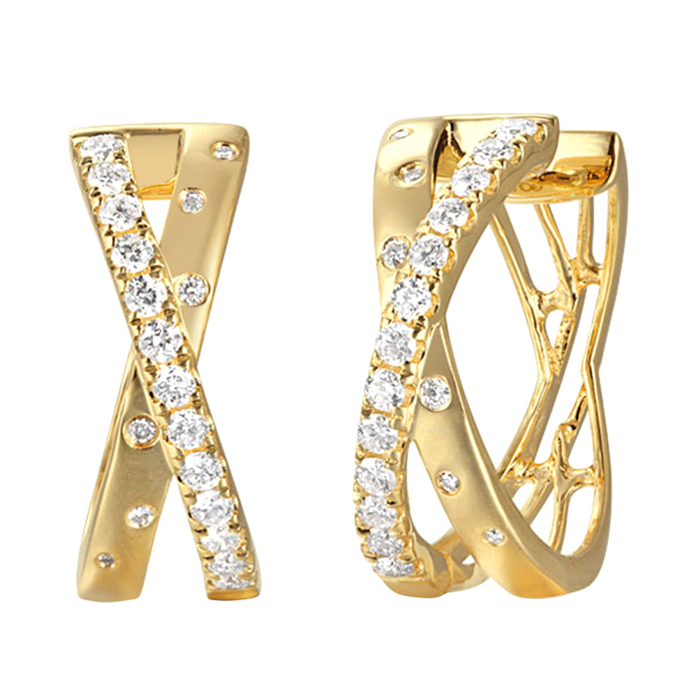 14Kt Yellow Gold Diamond 1/2Ctw Earring