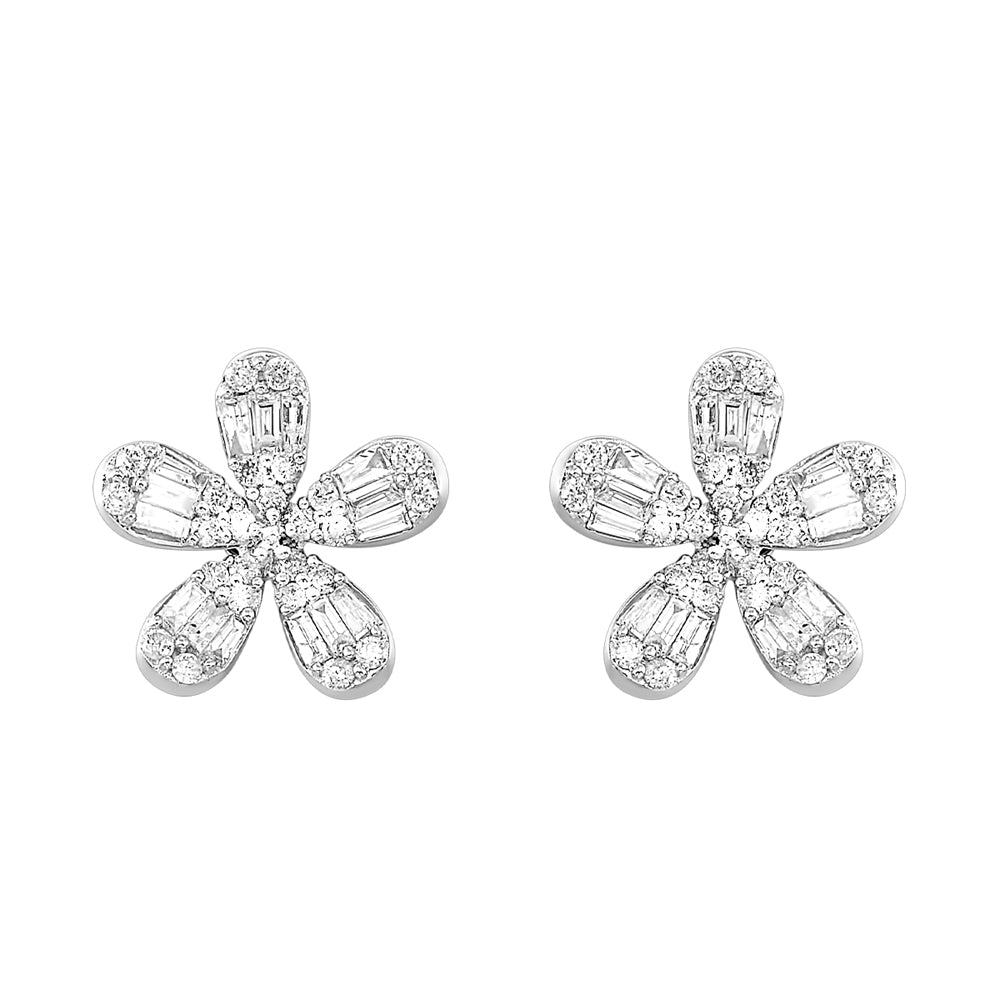 10Kt White Gold Diamond 1/2Ctw Earring