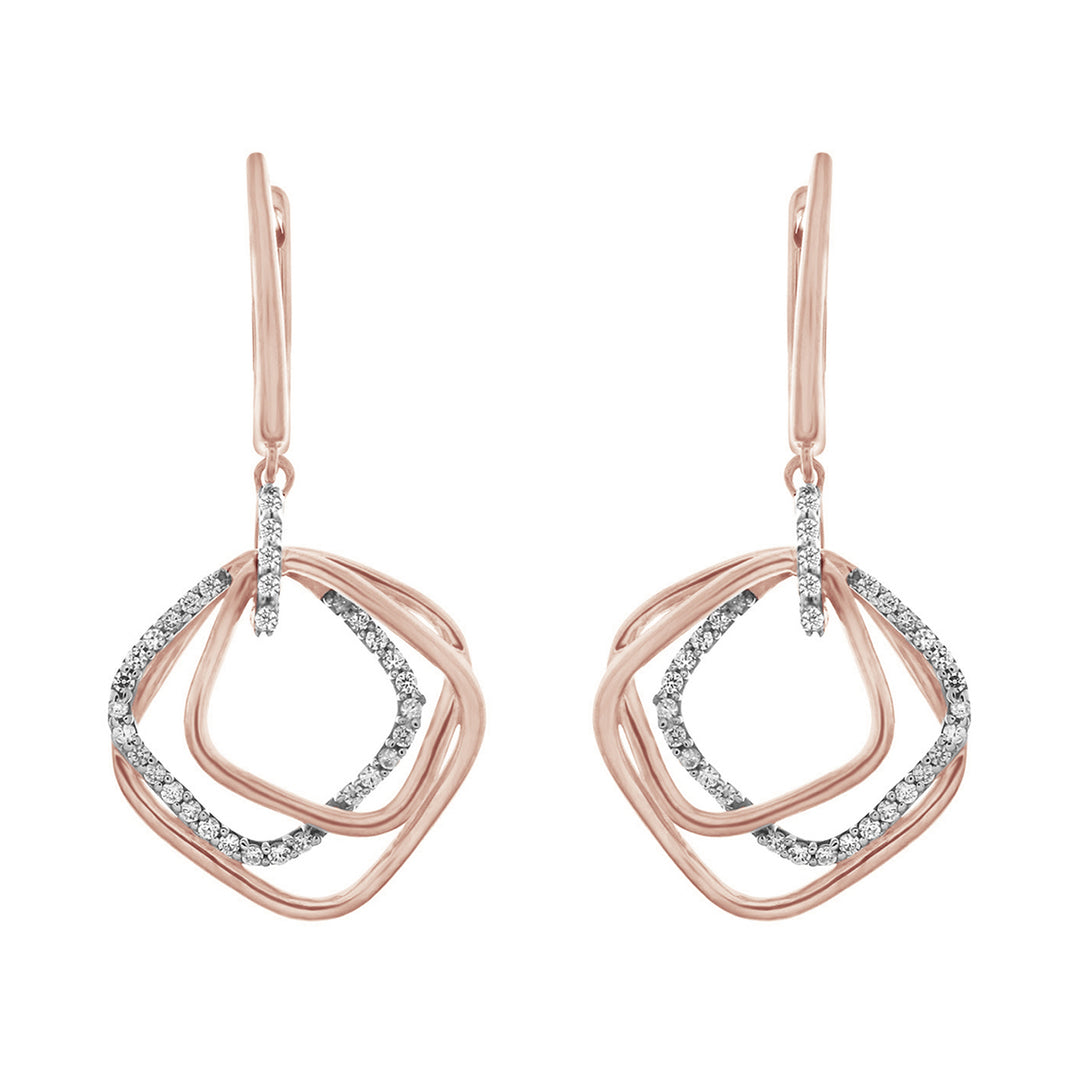10Kt Rose Gold Diamond 1/3Ctw Earring
