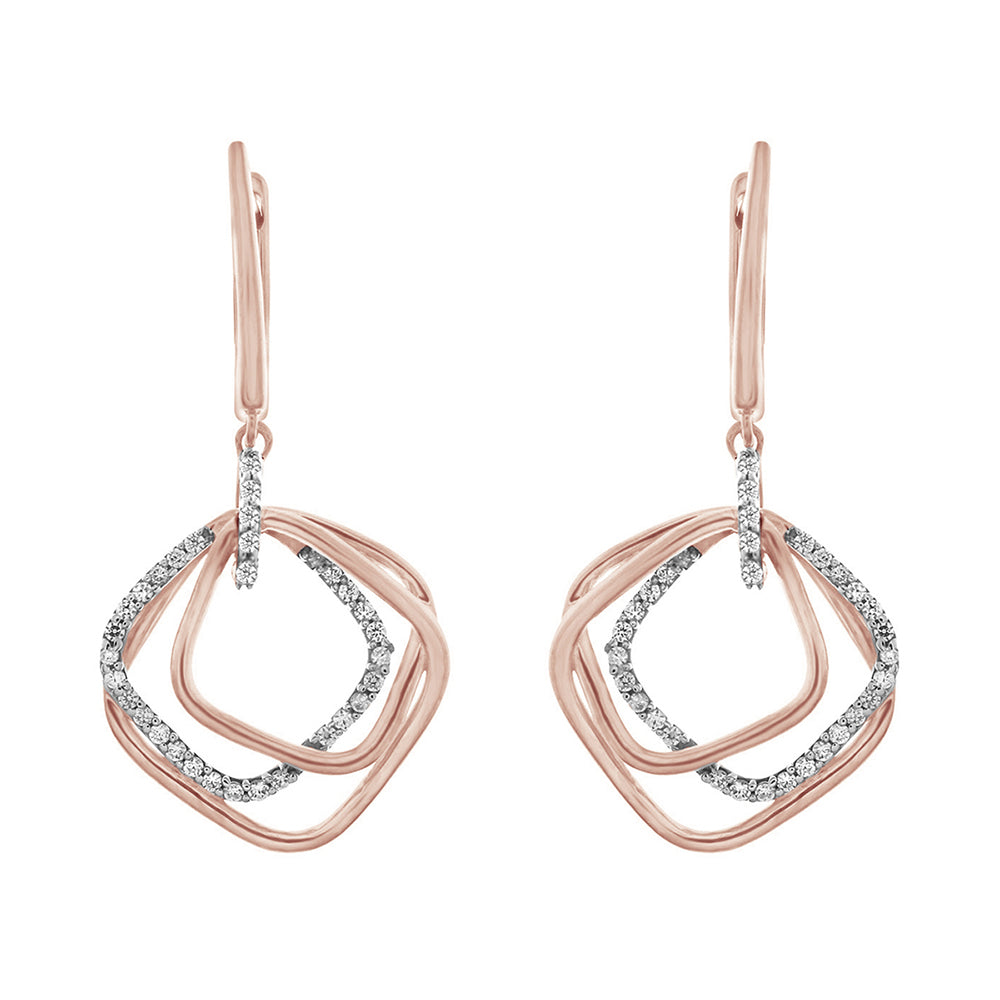 10Kt Rose Gold Diamond 1/3Ctw Earring