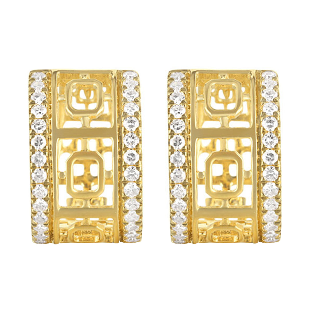 14Kt Yellow Gold Diamond 3/8Ctw Earring