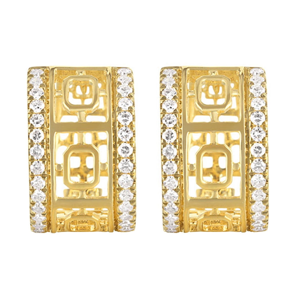 14Kt Yellow Gold Diamond 3/8Ctw Earring