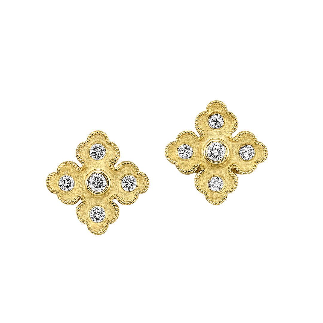 14Kt Yellow Gold Diamond 1/4Ctw Earring