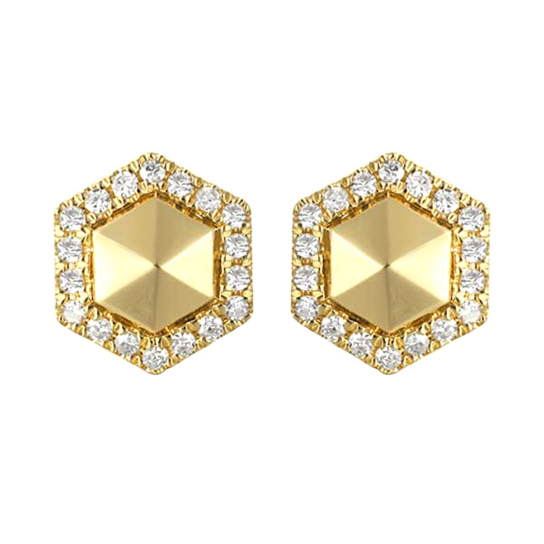 14Kt Yellow Gold Diamond 1/4Ctw Earring