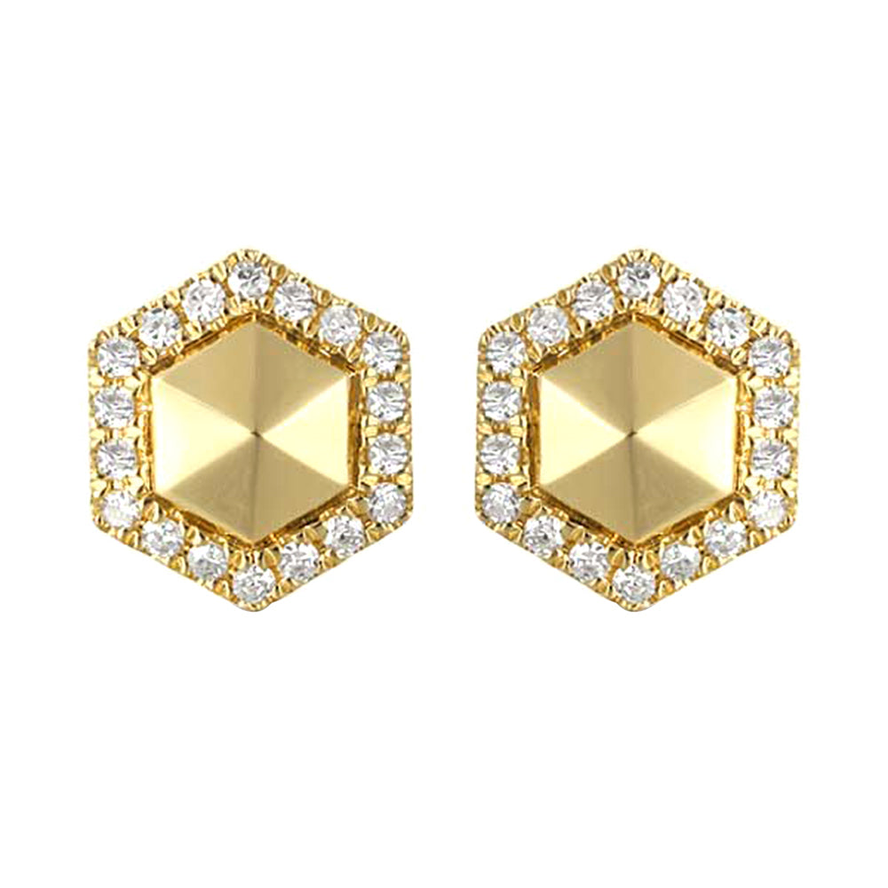 14Kt Yellow Gold Diamond 1/4Ctw Earring