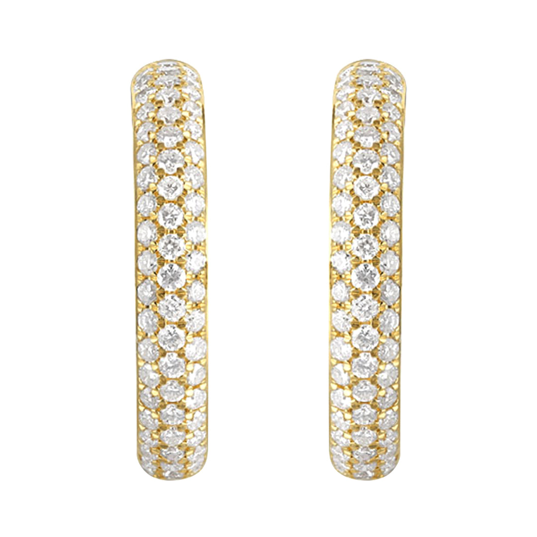 14Kt Yellow Gold Diamond 1Ctw Earring