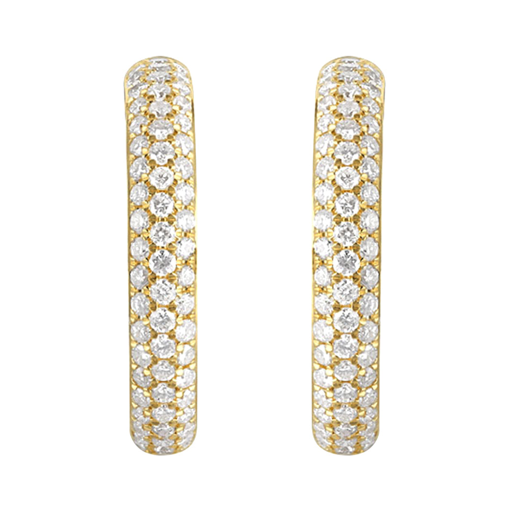 14Kt Yellow Gold Diamond 1Ctw Earring