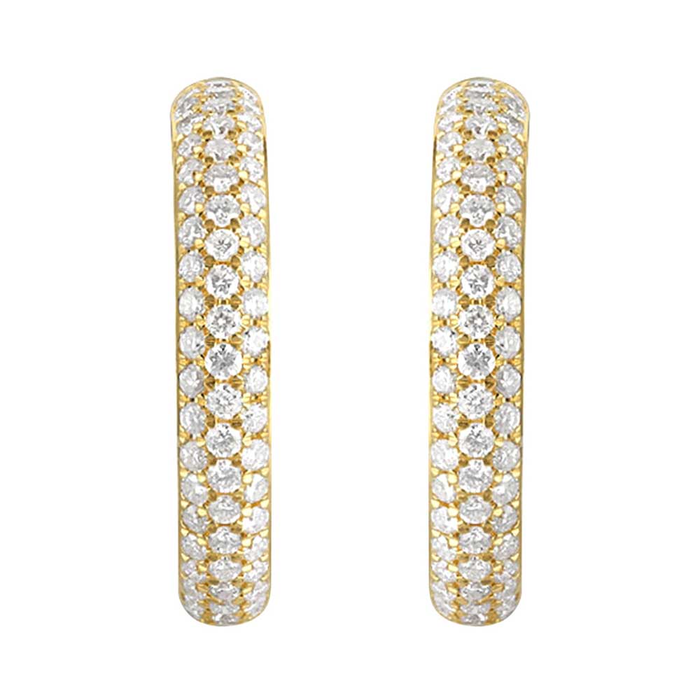 14Kt Yellow Gold Diamond 1Ctw Earring