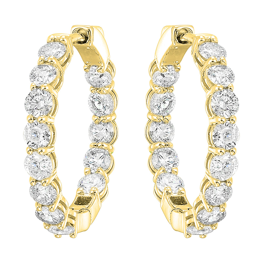 14Kt Yellow Gold Diamond 5Ctw Earring