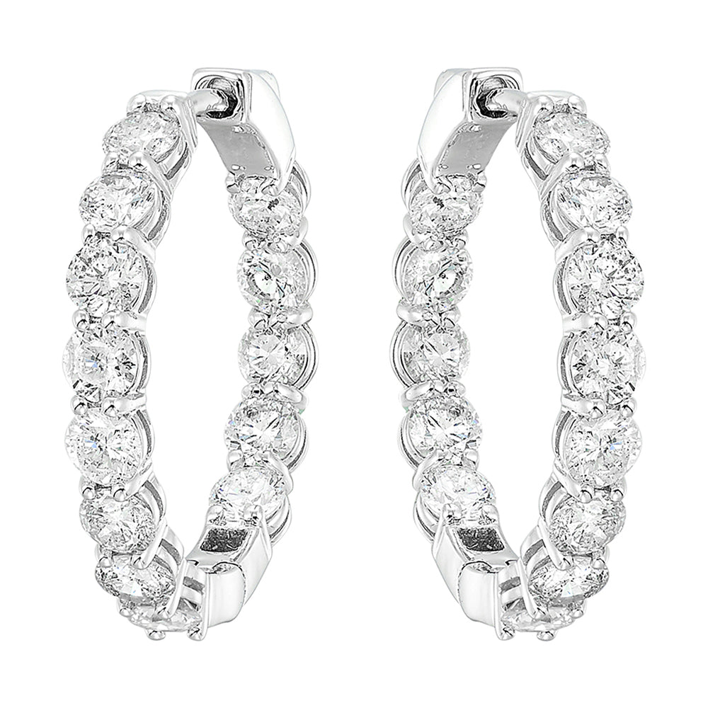 14Kt White Gold Diamond 5Ctw Earring