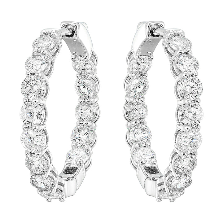 14Kt White Gold Diamond 5Ctw Earring
