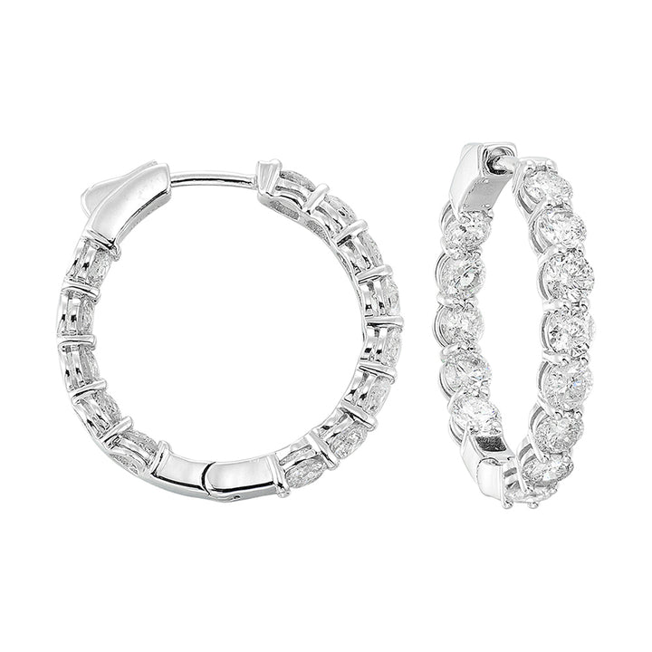 14Kt White Gold Diamond 5Ctw Earring