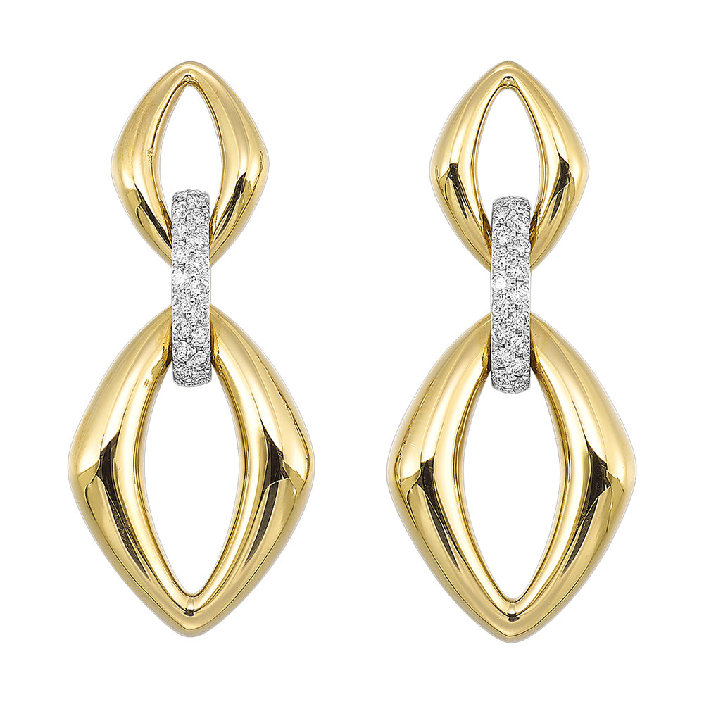14Kt Yellow Gold Diamond 1/3Ctw Earring