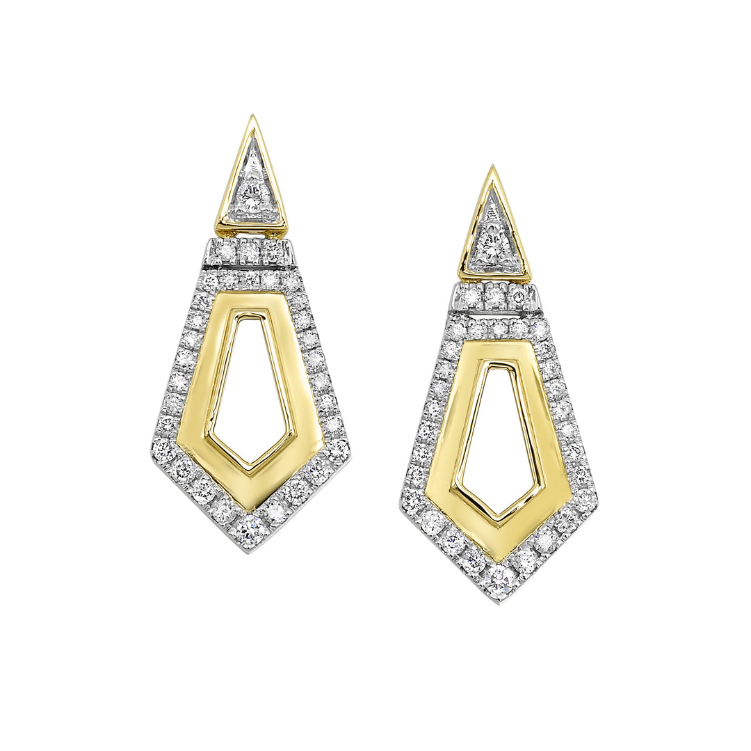 14Kt Yellow Gold Diamond 3/8Ctw Earring
