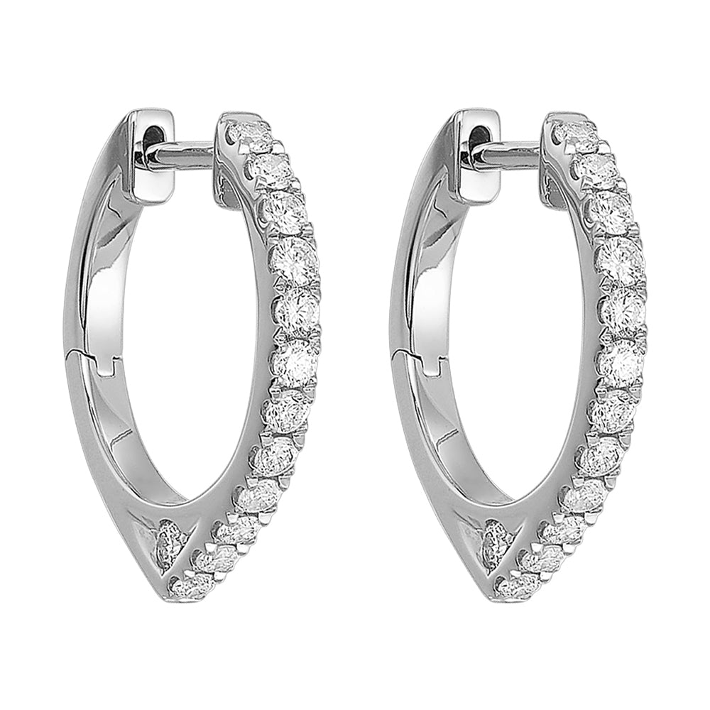 14Kt White Gold Diamond 1/2Ctw Earring