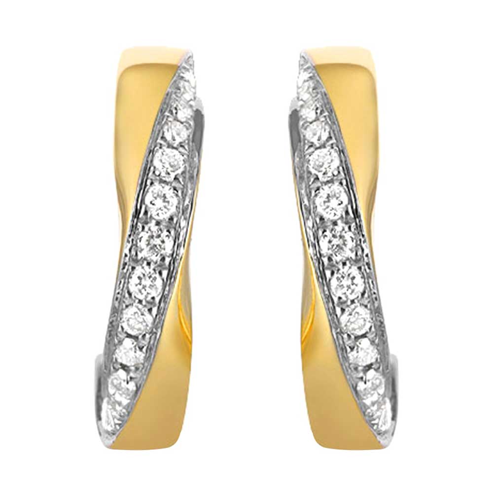 14Kt Yellow Gold Diamond 1/4Ctw Earring