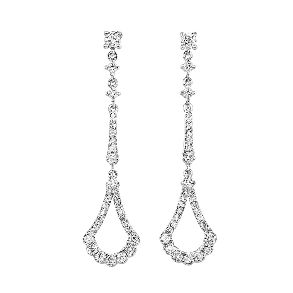 14Kt White Gold Diamond 1/2Ctw Earring