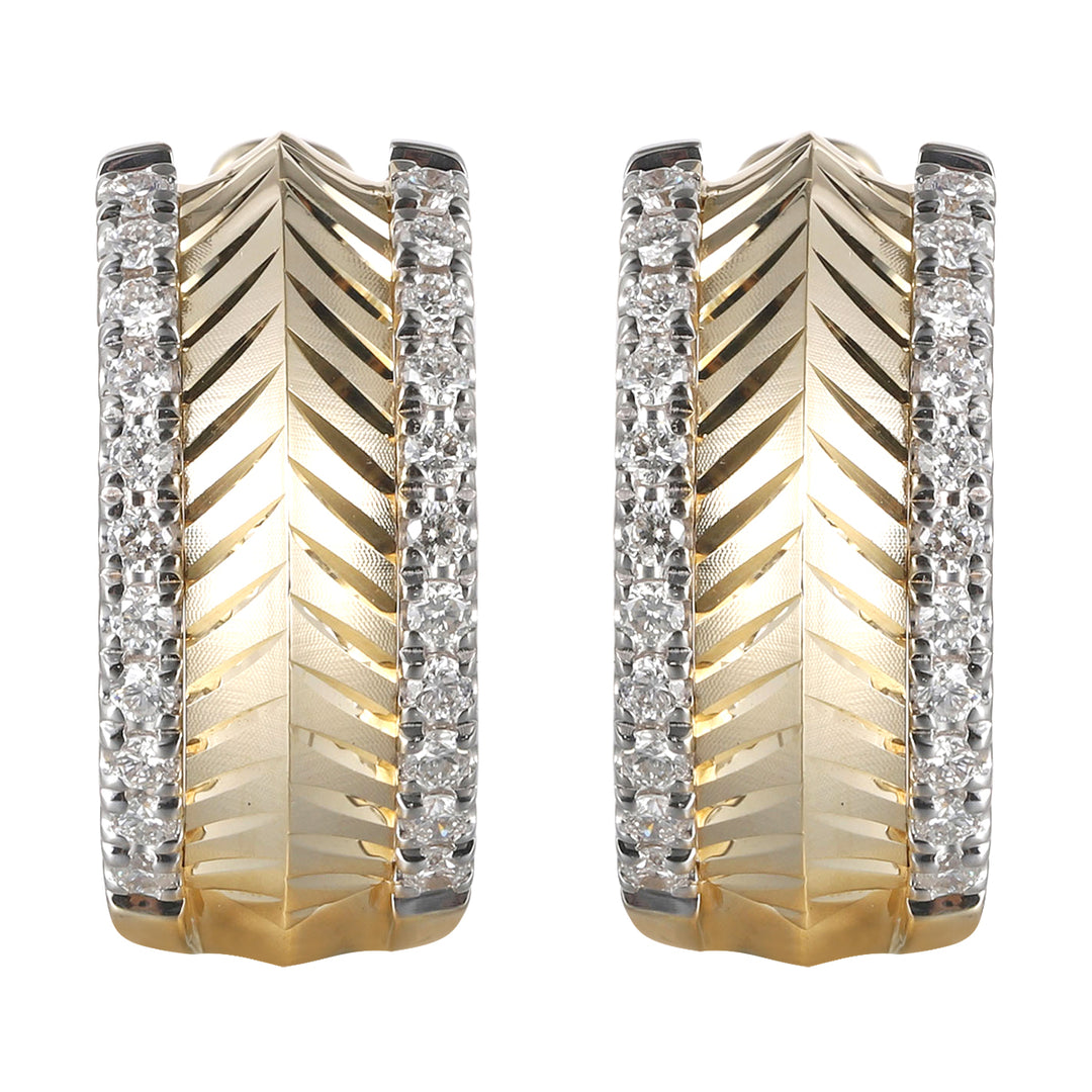 14Kt Yellow Gold Diamond 1/3Ctw Earring
