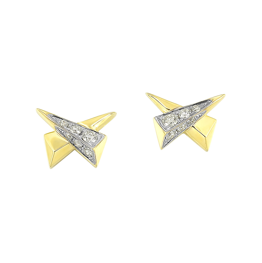 14Kt Yellow Gold Diamond 1/7Ctw Earring