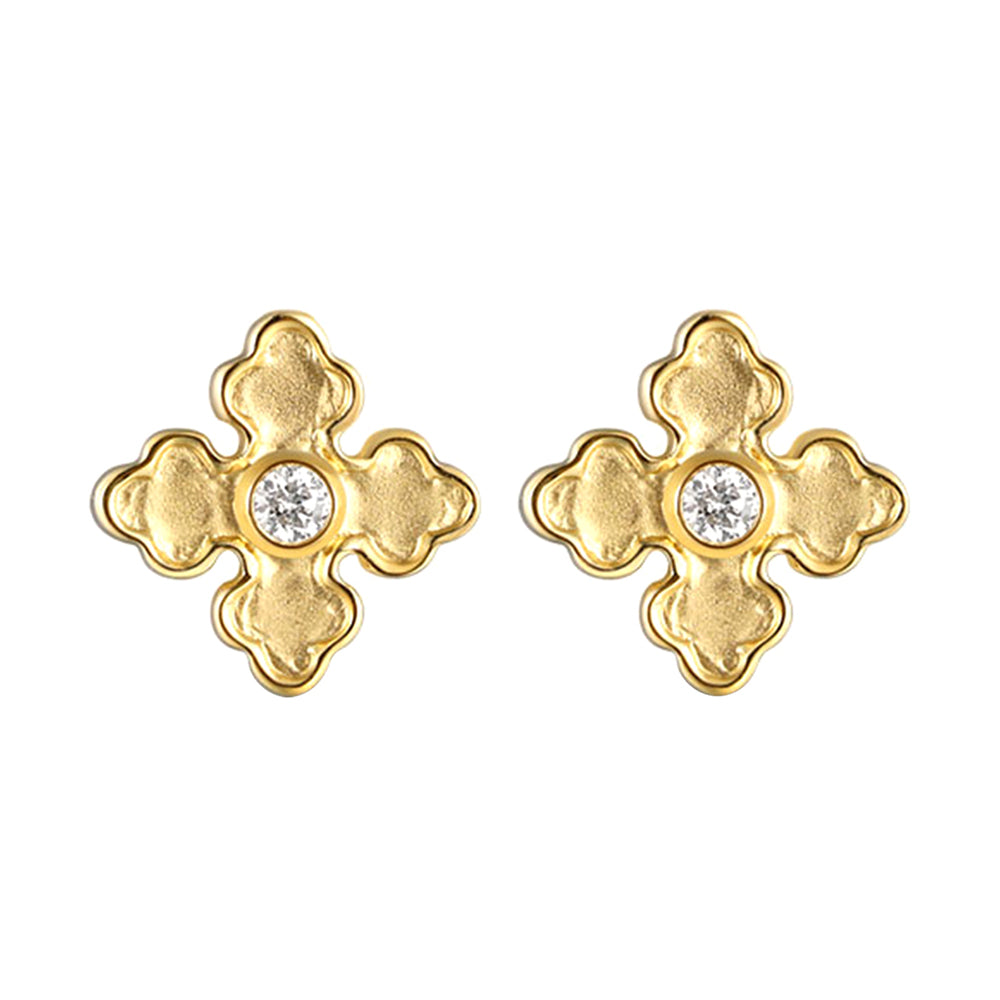 14Kt Yellow Gold Diamond 1/20Ctw Earring