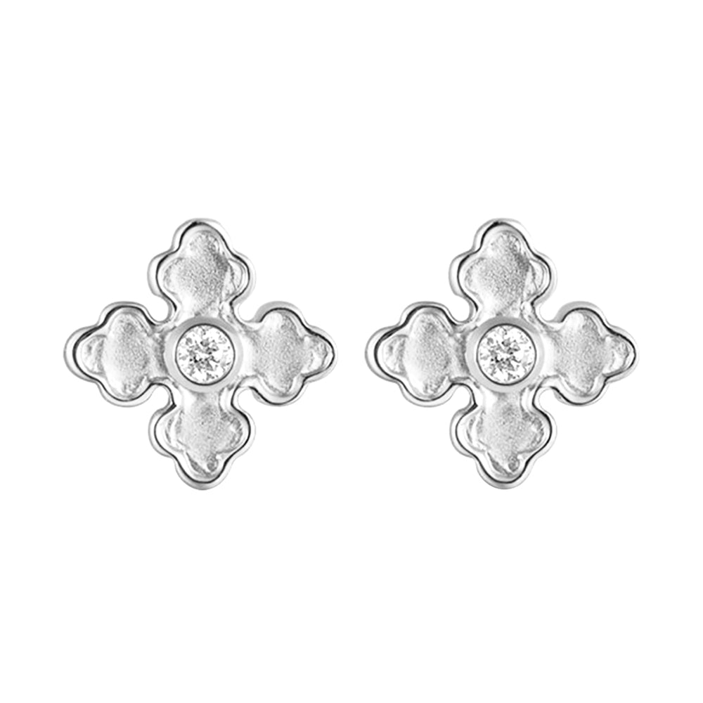 14Kt White Gold Diamond 1/20Ctw Earring