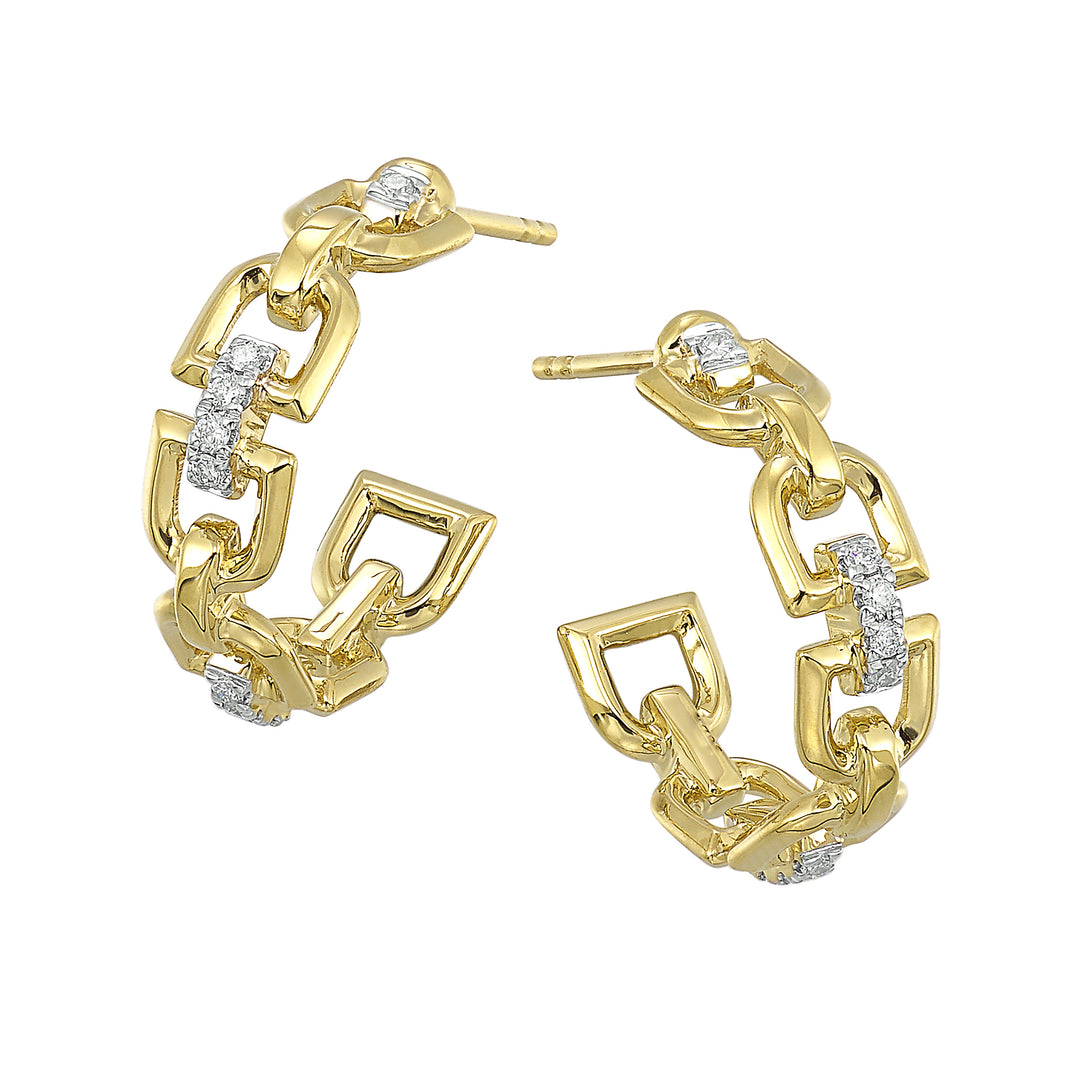 14Kt Yellow Gold Diamond 1/7Ctw Earring