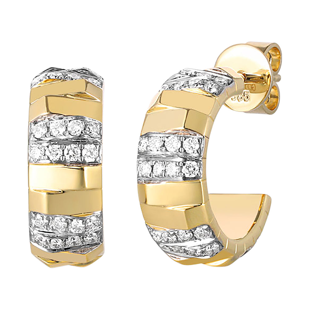 14Kt Yellow Gold Diamond 1/2Ctw Earring