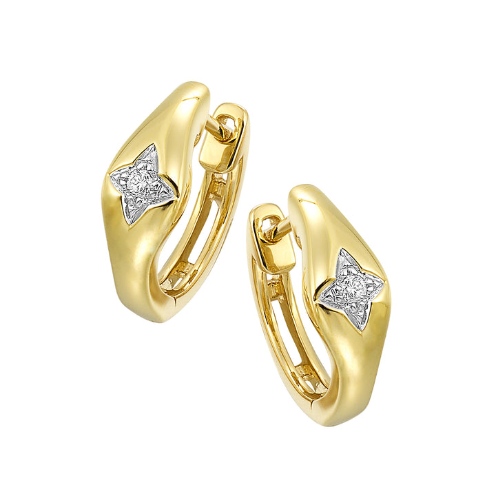 14Kt Yellow Gold Diamond 1/20Ctw Earring