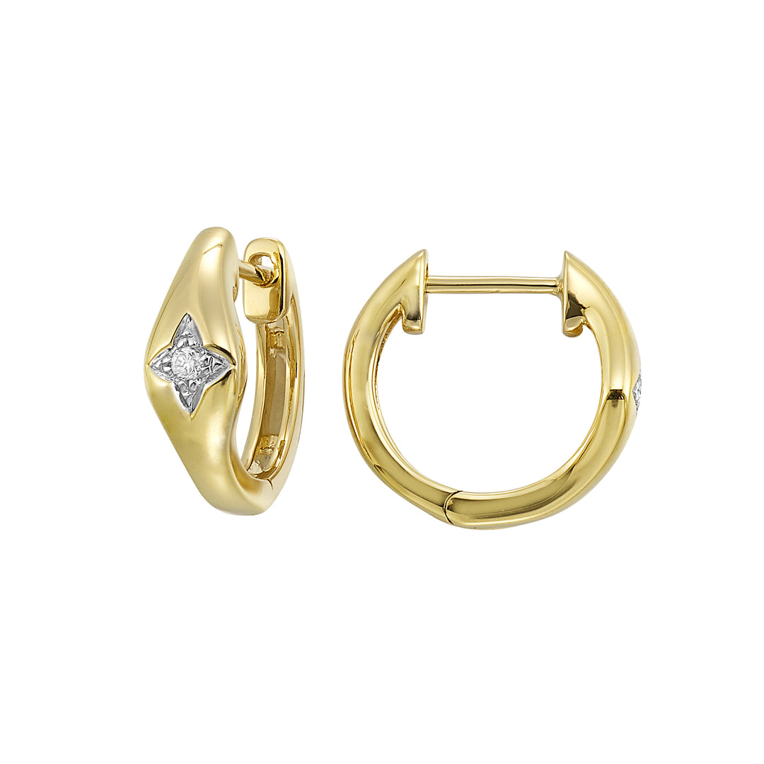 14Kt Yellow Gold Diamond 1/20Ctw Earring