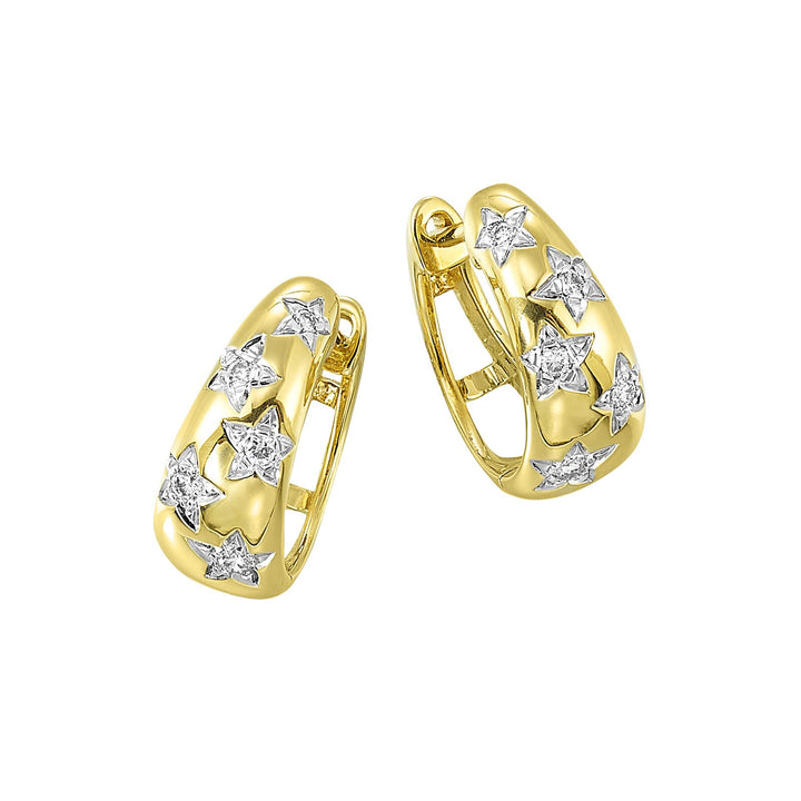 14Kt Yellow Gold Diamond 1/10Ctw Earring