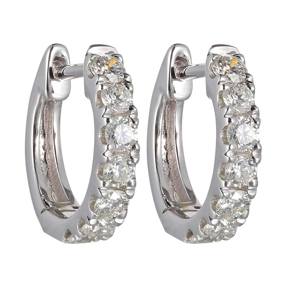 14Kt White Gold Diamond 1/2Ctw Earring