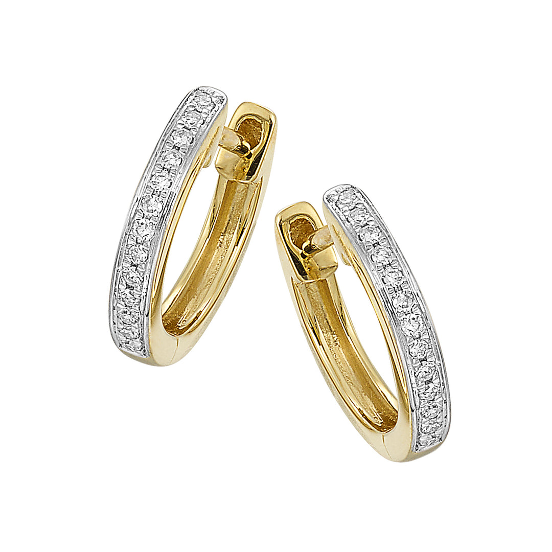 14Kt Yellow Gold Diamond 1/15Ctw Earring
