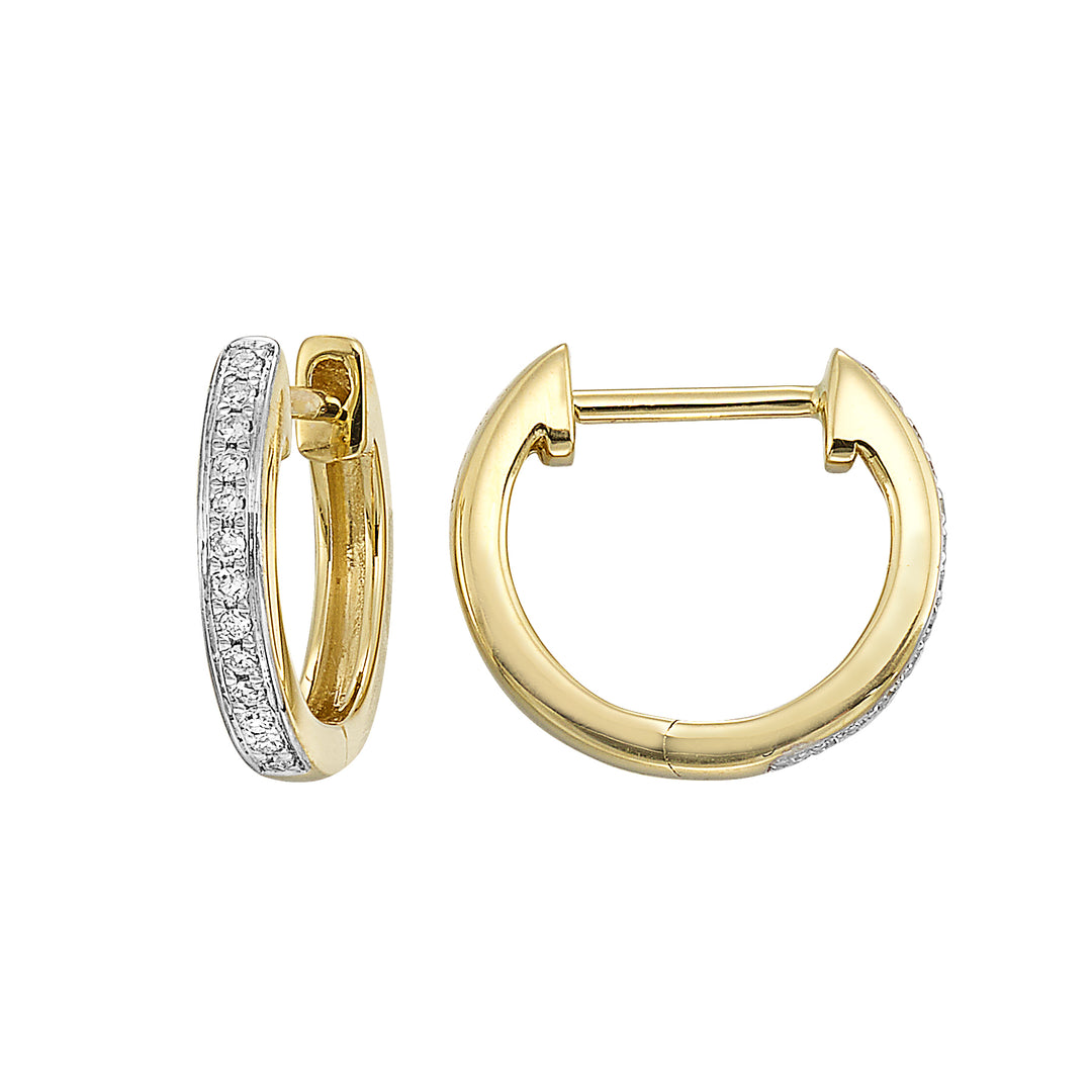 14Kt Yellow Gold Diamond 1/15Ctw Earring