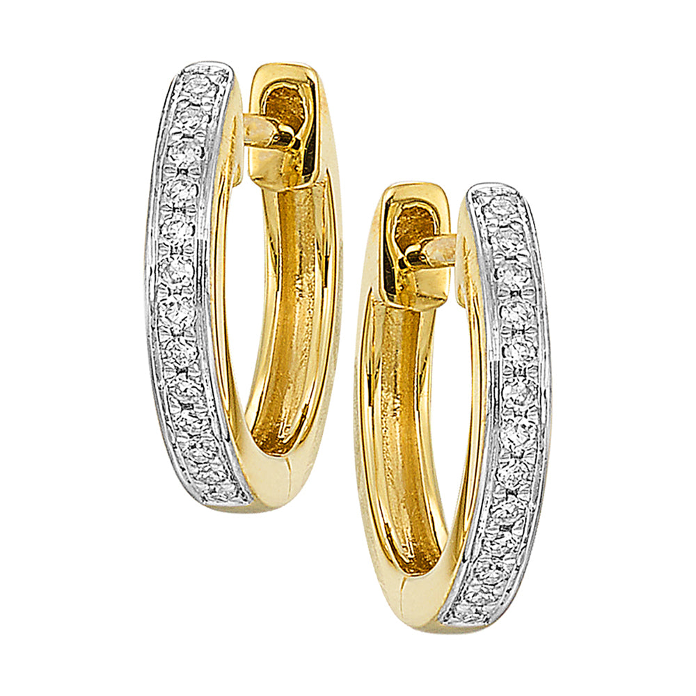 14Kt Yellow Gold Diamond 1/20Ctw Earring