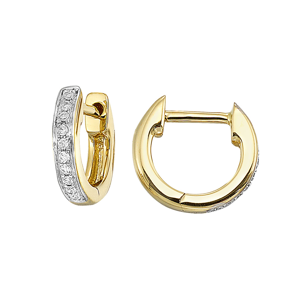 14Kt Yellow Gold Diamond 1/20Ctw Earring