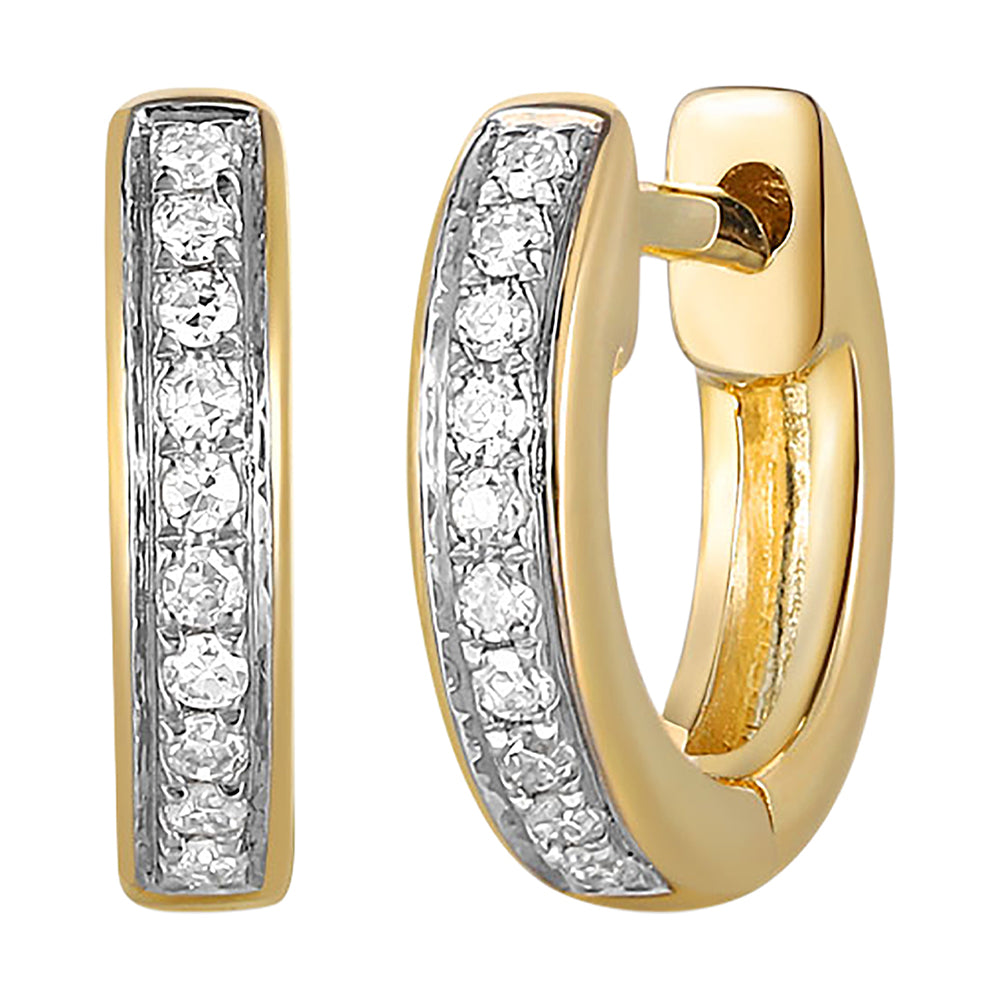 14Kt Yellow Gold Diamond 1/20Ctw Earring