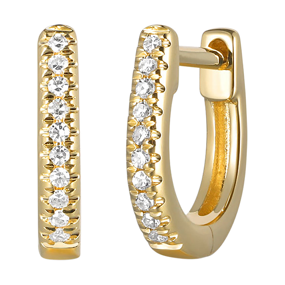 14Kt Yellow Gold Diamond 1/20Ctw Earring