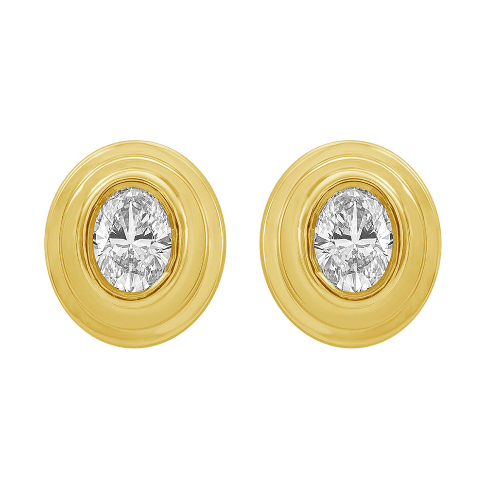 14Kt Yellow Gold Diamond 1/3Ctw Earring