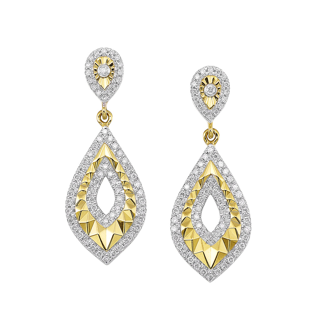 14Kt Yellow Gold Diamond 1/3Ctw Earring