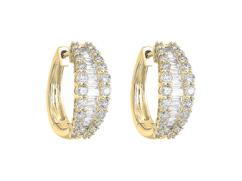 14Kt Yellow Gold Diamond 1 1/2Ctw Earring