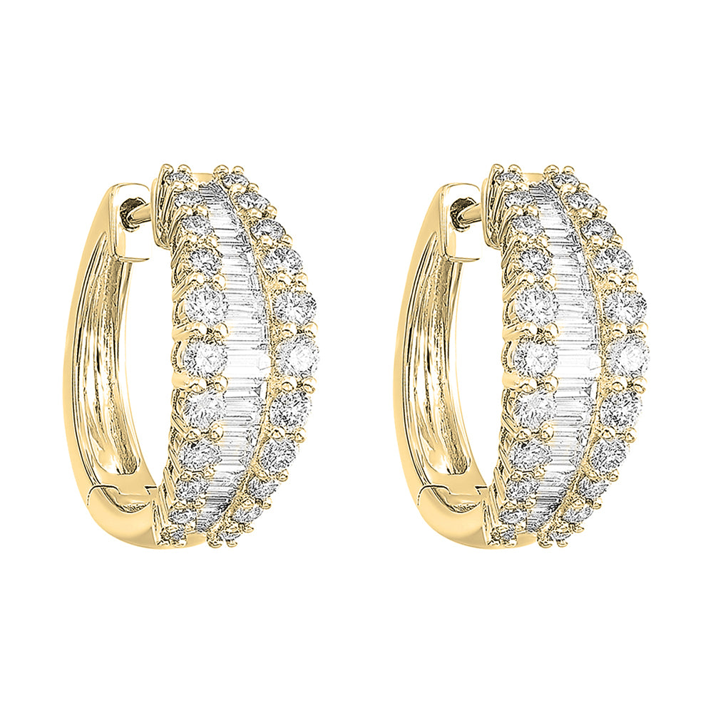 14Kt Yellow Gold Diamond 1 1/2Ctw Earring