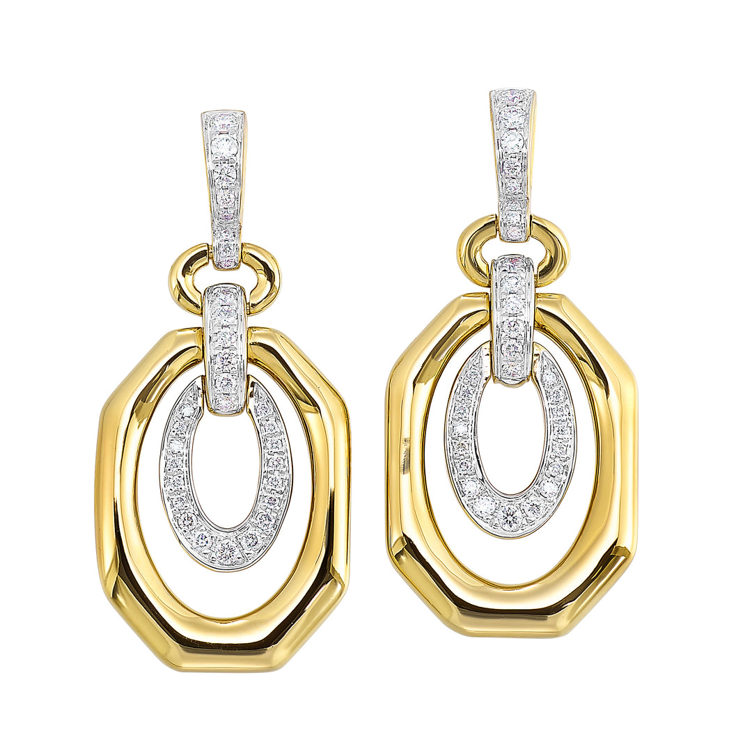 14Kt Yellow Gold Diamond 1/3Ctw Earring