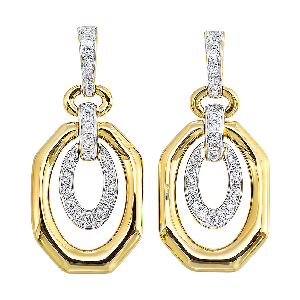 14Kt Yellow Gold Diamond 1/3Ctw Earring