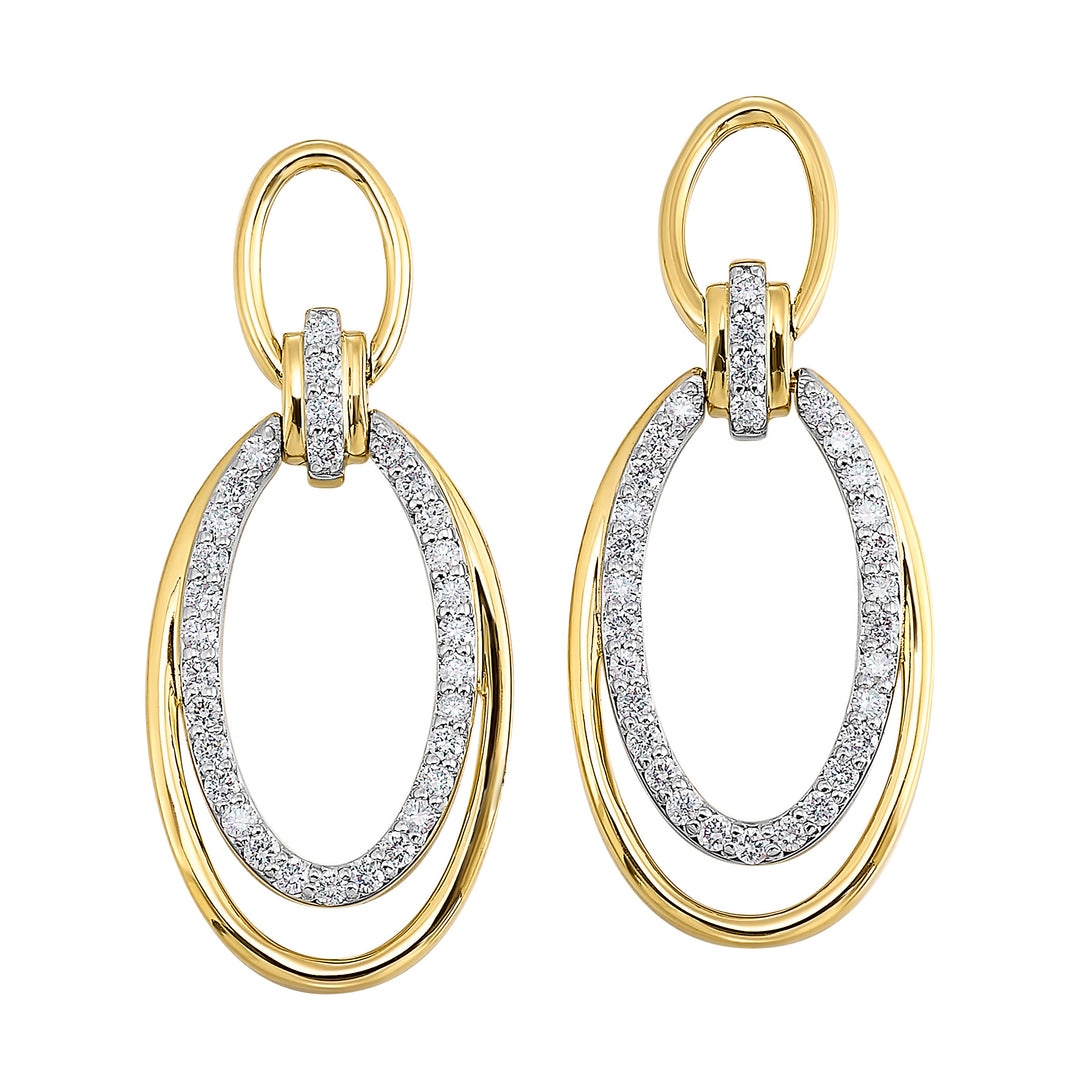 14Kt Yellow Gold Diamond 1/2Ctw Earring